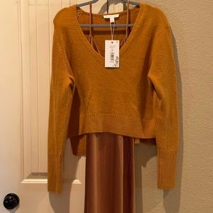 Chelsea & Violet beautiful silk dress with sweater set size medium ♥️♥️♥️